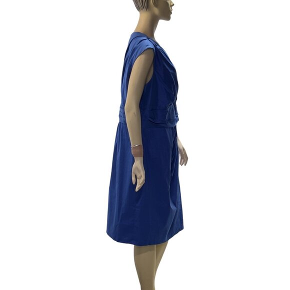 Suzi Chin For MAGGY BOUTIQUE Women's Blue Sleeveless Wrap Dress Size 18W - Picture 6 of 16